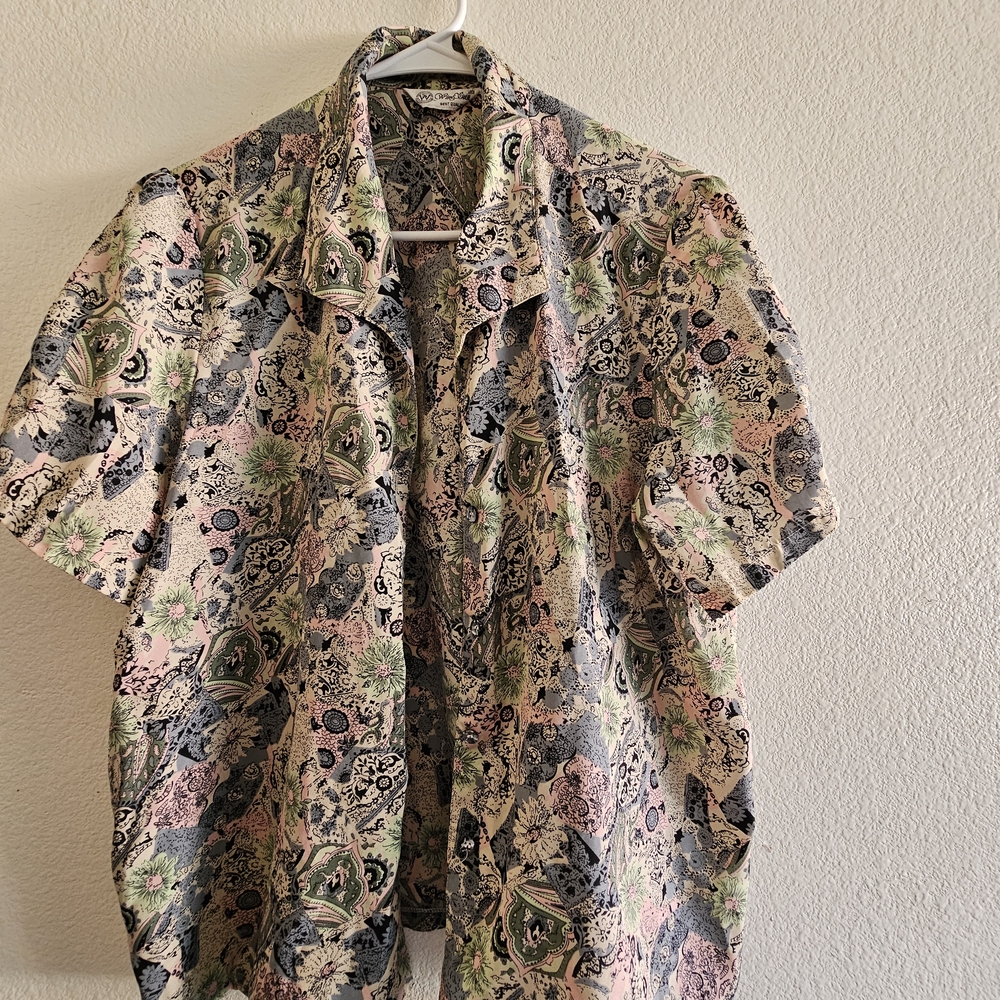 Men's Floral Casual Button Down Shirt